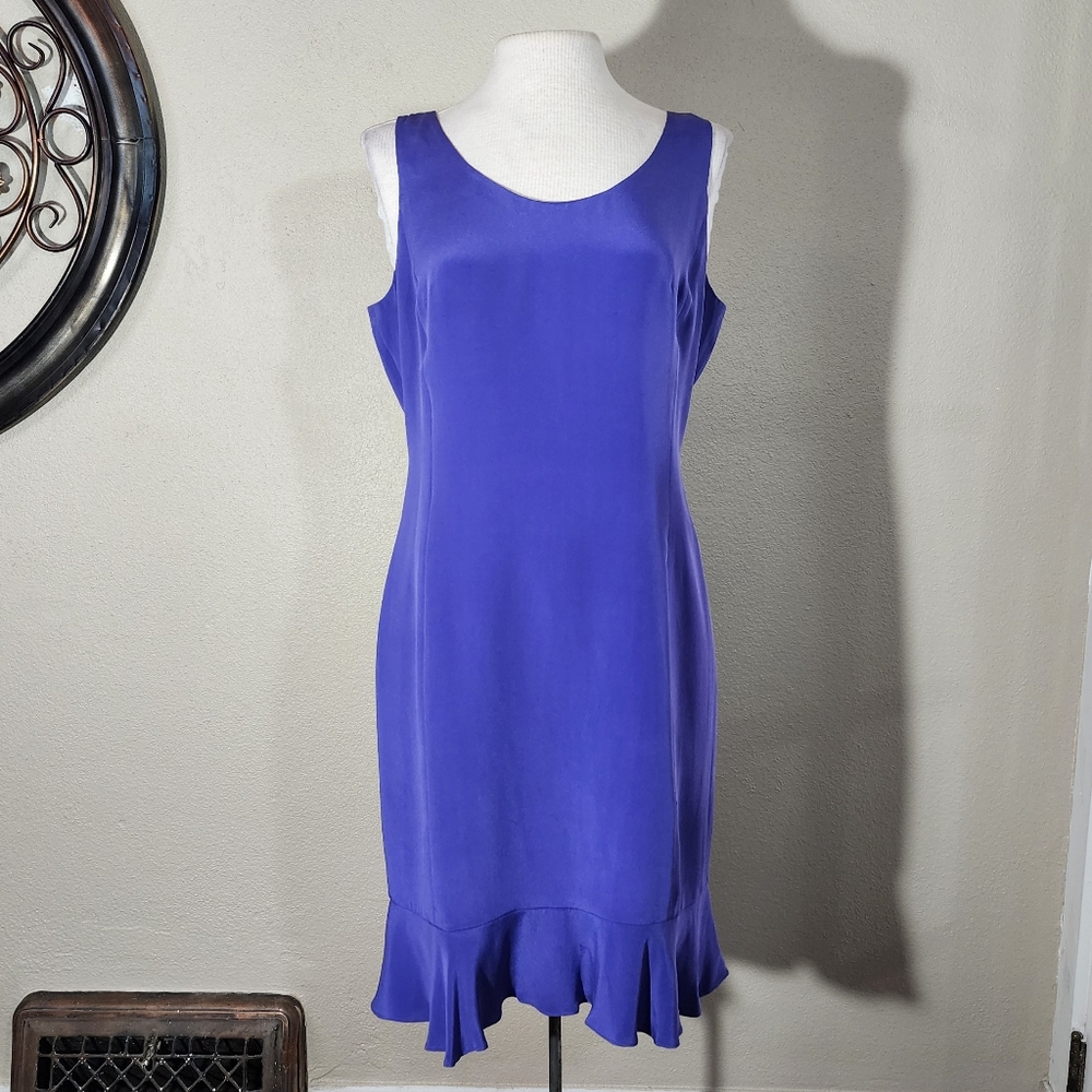 Valerie Dress Silk Sleeveless  Lavender Size 12 - Picture 3 of 16